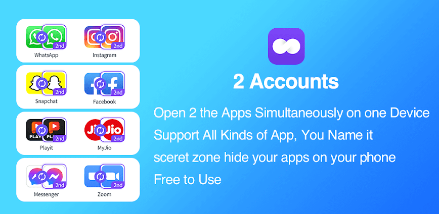2Accounts MOD APK (Premium Unlocked) v4.1.6