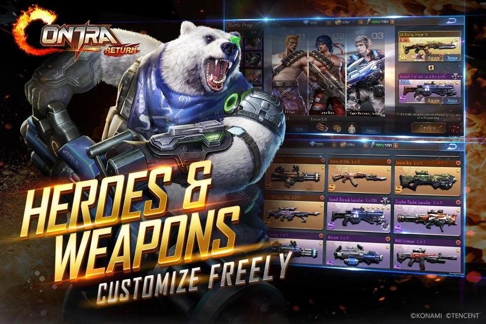 Garena-Contra-Return-heroes Garena-Contra-Return-heroes